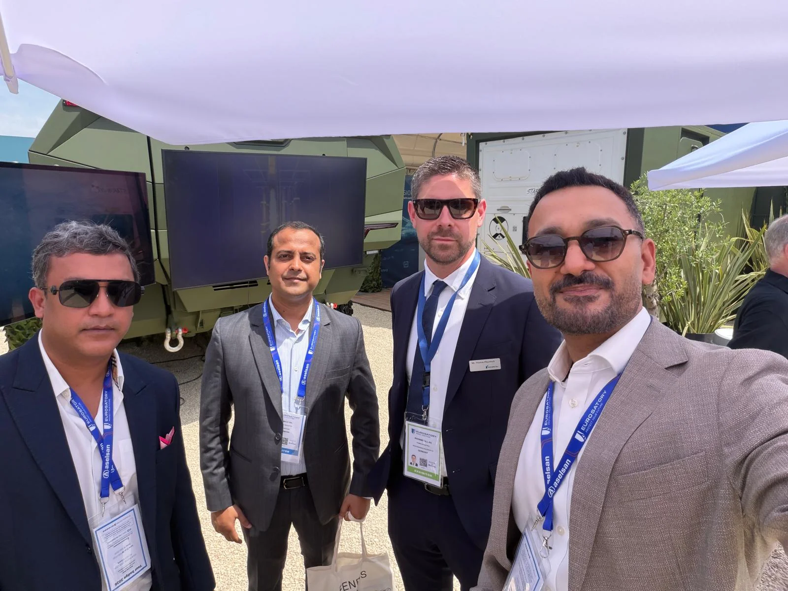ASMACS Group team members meeting exhibitors at Eurosatory 2026 Defence Exhibition, Paris