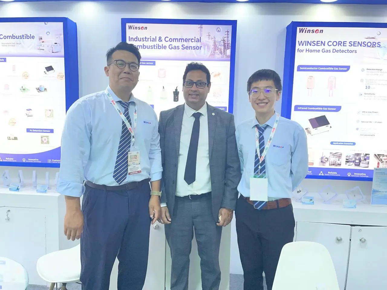 ASMACS General Manager Mr. Shakti Dash meeting exhibitors at the Gas India Expo 2026, Greater Noida